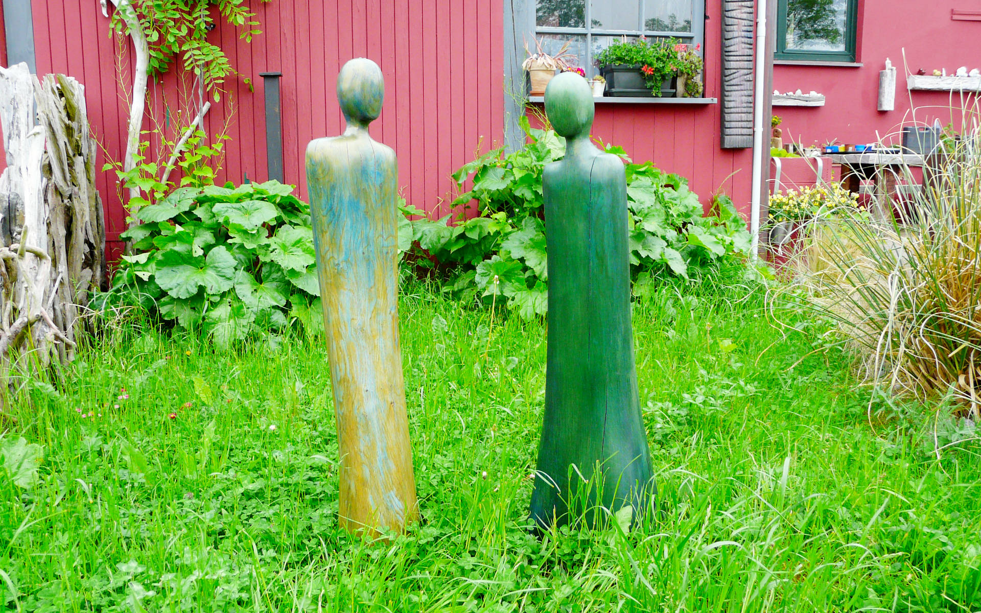 Mannshohe Skulpturen Uwe Piontowski Kunsthof Salsitz
